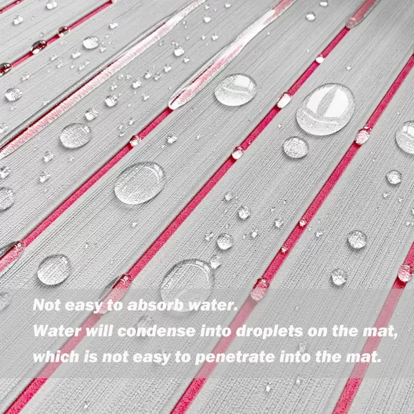 imageKXKZREN Boat Flooring EVA Foam Decking Sheet Faux Teak Marine Mat Marine Carpet Cooler Tops NonSlip SelfAdhesive Flooring for Motorboat RV Yacht Kayak Swim Platform 94quot x 47quot44quot35quot23quot16quotGrey With Red Seam Lines