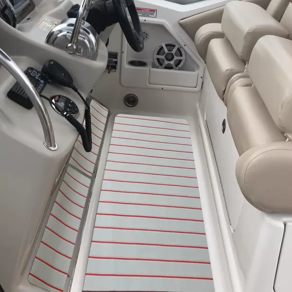 imageKXKZREN Boat Flooring EVA Foam Decking Sheet Faux Teak Marine Mat Marine Carpet Cooler Tops NonSlip SelfAdhesive Flooring for Motorboat RV Yacht Kayak Swim Platform 94quot x 47quot44quot35quot23quot16quotGrey With Red Seam Lines