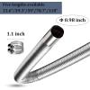 imageKXKZREN Stainless Steel Exhaust Pipe 245mm Inner Diameter Exhaust Extension Tube for Air Diesel Parking Heater Fit to 24mm Thru Hull Exhaust Tube Length 236quotLength 118 inch