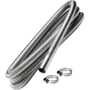 imageKXKZREN Stainless Steel Exhaust Pipe 245mm Inner Diameter Exhaust Extension Tube for Air Diesel Parking Heater Fit to 24mm Thru Hull Exhaust Tube Length 236quotLength 118 inch