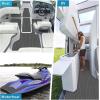 imageKXKZREN EVA Foam Boat Flooring Large Size Faux Teak Marine Boat Mat Flooring 787x787ft  59x787ft SelfAdhesive Decking Sheet for Boats Yacht Motorboat Pontoon Swim PlatformDark Grey With Black Seam