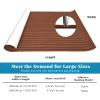 imageKXKZREN EVA Foam Boat Flooring Large Size Faux Teak Marine Boat Mat Flooring 787x787ft  59x787ft SelfAdhesive Decking Sheet for Boats Yacht Motorboat Pontoon Swim PlatformDark Brown with Black Seam