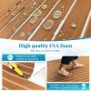 imageKXKZREN EVA Foam Boat Flooring Large Size Faux Teak Marine Boat Mat Flooring 787x787ft  59x787ft SelfAdhesive Decking Sheet for Boats Yacht Motorboat Pontoon Swim PlatformBrown with White Seam