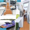 imageKXKZREN EVA Foam Boat Flooring Large Size Faux Teak Marine Boat Mat Flooring 787x787ft  59x787ft SelfAdhesive Decking Sheet for Boats Yacht Motorboat Pontoon Swim PlatformBrown with Black Seam
