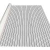imageKXKZREN EVA Foam Boat Flooring Large Size Faux Teak Marine Boat Mat Flooring 787x787ft  59x787ft SelfAdhesive Decking Sheet for Boats Yacht Motorboat Pontoon Swim PlatformGrey with Black Seam