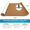 imageKXKZREN EVA Foam Boat Flooring Large Size Faux Teak Marine Boat Mat Flooring 787x787ft  59x787ft SelfAdhesive Decking Sheet for Boats Yacht Motorboat Pontoon Swim PlatformBrown with White Seam
