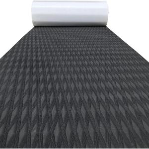 imageKXKZREN EVA Foam Boat Decking SelfAdhesive Boat Flooring Sheet NonSkid DIY Traction Pads Grip Mat for Boat Kayak Yacht SUP Board Canoe Golf Cart RV Flooring 216quot x 9055quot122quotx 452quotBlack