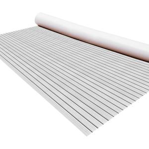 imageKXKZREN EVA Foam Boat Flooring Large Size Faux Teak Marine Boat Mat Flooring 787x787ft  59x787ft SelfAdhesive Decking Sheet for Boats Yacht Motorboat Pontoon Swim PlatformGrey with Black Seam