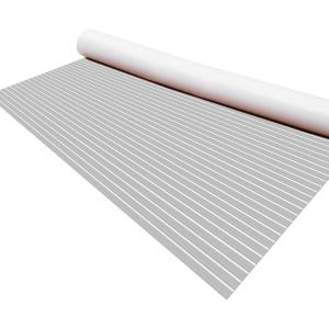 imageKXKZREN EVA Foam Boat Flooring Large Size Faux Teak Marine Boat Mat Flooring 787x787ft  59x787ft SelfAdhesive Decking Sheet for Boats Yacht Motorboat Pontoon Swim PlatformGrey with White Seam