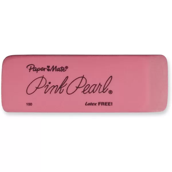 imagePaper Mate Pink Pearl Erasers Large 12 Packs of 3 36 ErasersPink