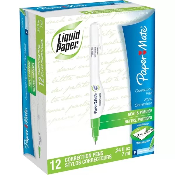 imagePaper Mate Liquid Paper Correction Pen 7 ml 12 Count12 Count Pack of 1