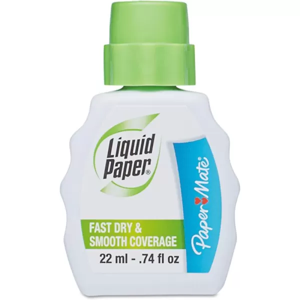 imagePaper Mate Liquid Paper Fast Dry Correction Fluid 22 ml 3 Count12 Count Pack of 1