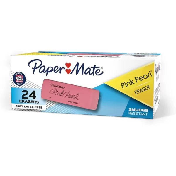 imagePaper Mate Pink Pearl Erasers Medium 24 Count24 Count Pack of 1