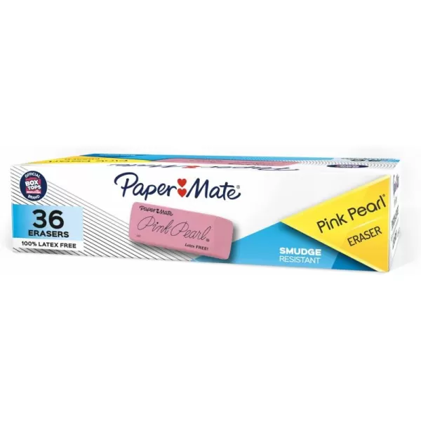 imagePaper Mate Pink Pearl Erasers Small 36 Count