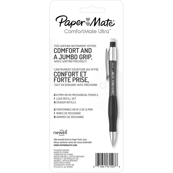 imagePaper Mate Comfort Mate Ultra Mechanical Pencil Set 07mm HB 2 Assorted Colors 2 Count1 Count Pack of 1