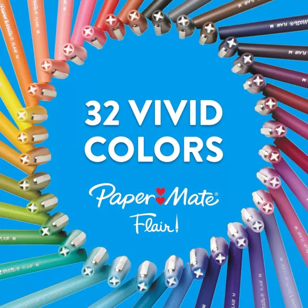 imagePaper Mate Flair Felt Tip Pens Medium Point 07mm Black 4 CountRed