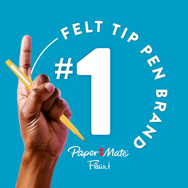 imagePaper Mate Flair Felt Tip Pens Medium Point 07mm Blue 12 CountPurple