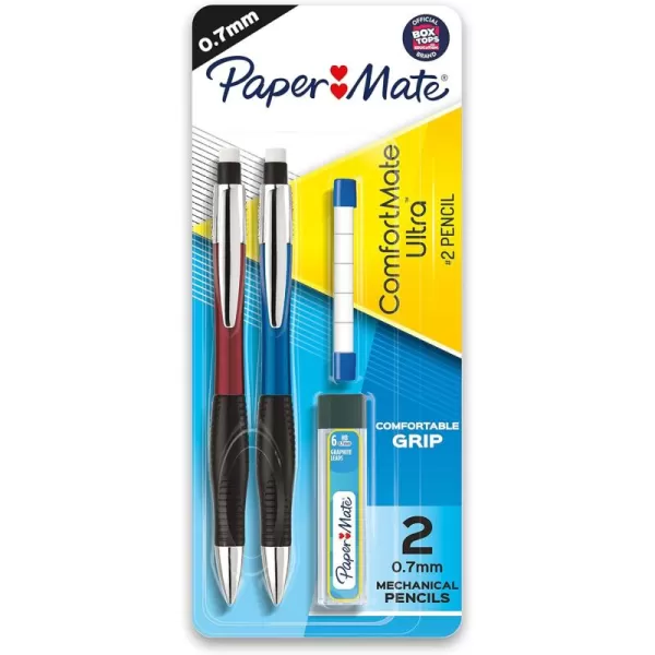 imagePaper Mate Comfort Mate Ultra Mechanical Pencil Set 07mm HB 2 Assorted Colors 2 Count1 Count Pack of 1
