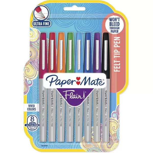 imagePaper Mate Flair Felt Tip Pens Ultra Fine Point Limited Edition Candy Pop Pack Box of 36Packaging may varyAssorted Core Colors