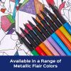 imagePaper Mate Flair Metallic Felt Tip Pens City Lights Collection Glittery Assorted Colors Premium Ink 16 Count Perfect for Writing Doodling and Bullet Journaling16 Count