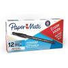 imagePaper Mate EraserMate Erasable Pen Medium Point Blue Box of 12Black