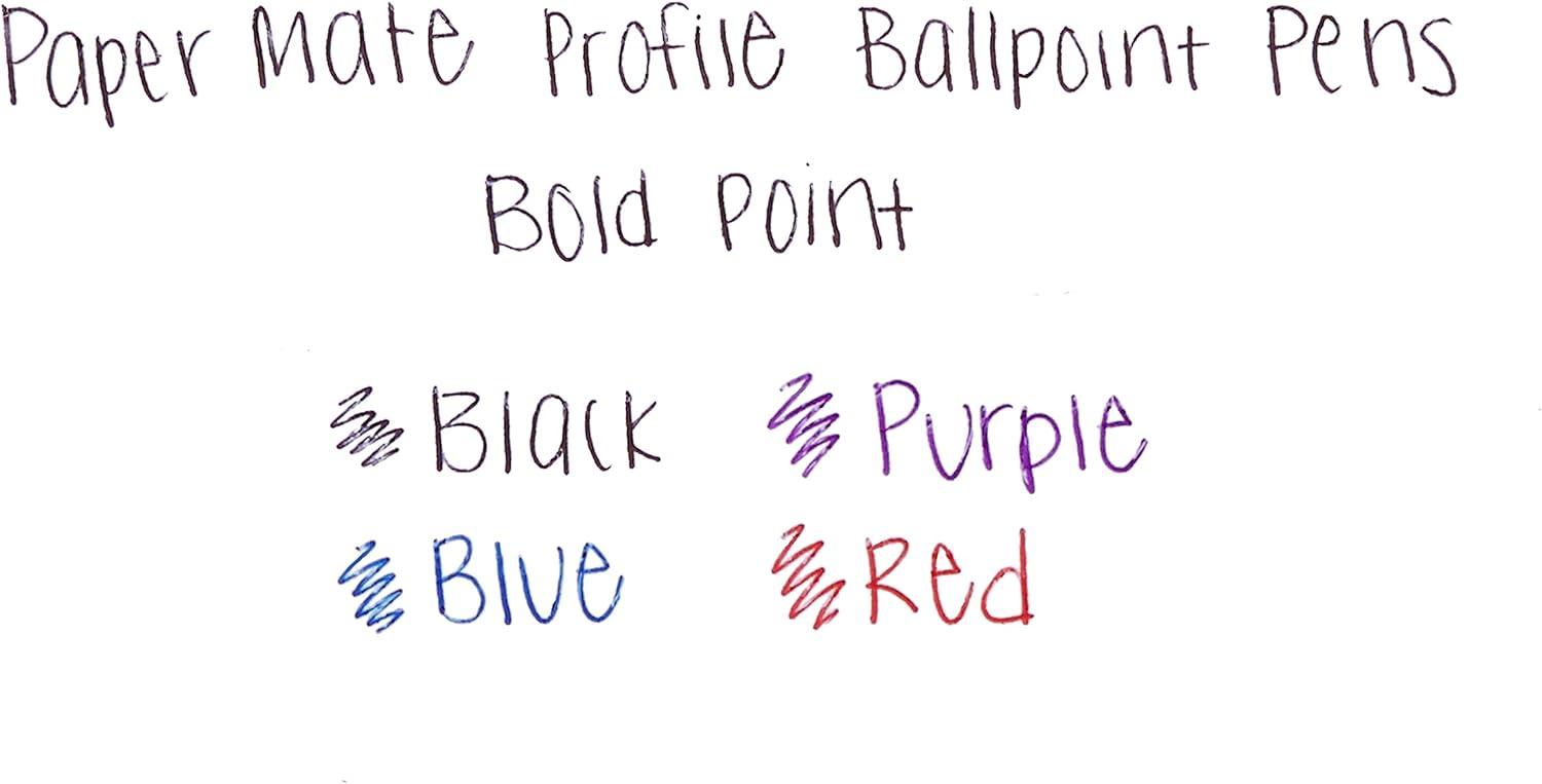 imagePaper Mate Profile Ballpoint Pen Retractable Bold 14 Mm Assorted Ink and Barrel Colors 8Packassorted