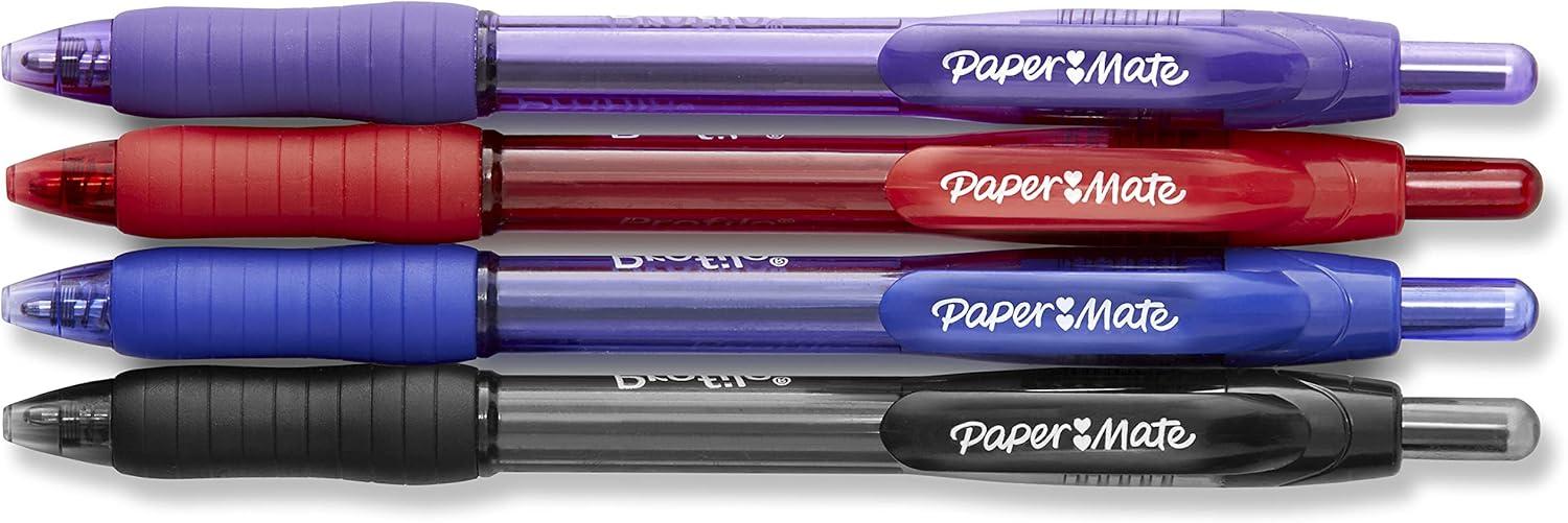 imagePaper Mate Profile Ballpoint Pen Retractable Bold 14 Mm Assorted Ink and Barrel Colors 8Packassorted