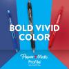imagePaper Mate Profile Ballpoint Pen Retractable Bold 14 Mm Assorted Ink and Barrel Colors 8PackBlack