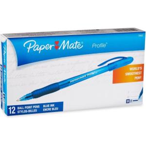 imagePaper Mate Profile Ballpoint Pen Retractable Bold 14 Mm Assorted Ink and Barrel Colors 8PackBlue