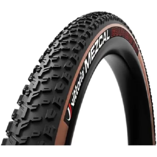 imageVittoria Mezcal Mountain Bike Tire for Hardpack Terrain Conditions  Performance XCTrail TNT MTB Tire  Blacktanblkblk