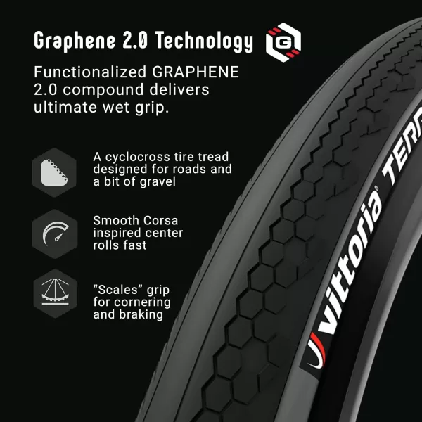 imageVittoria Terreno Zero Bike Tires for Gravel and Pavement  Cyclocross Terreno Zero G20 Tubeless TNT Tire700x38c