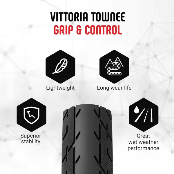 imageVittoria Townee Road Bike Tire  Hybrid Bicycle Tires for Casual Riding Commuting ampamp Courier Work275x17547584