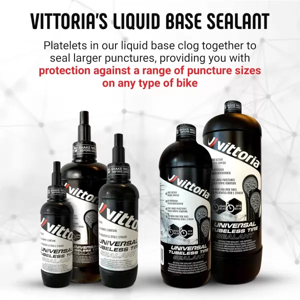 imageVittoria Universal Tubeless Tire Sealant  Tubeless Bike Tire Sealant  Ammonia Free Sealant for All BikesCompact