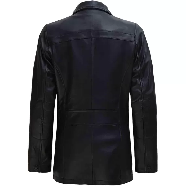 imageBlingsoul Leather Car Coats for Womens  Black Brown Real Long Leather Jacket WomenBristol  Black Car Coat