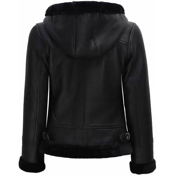 imageBlingsoul Womens Leather Jacket  Real Leather Winter Jackets for WomenGrace  Black Jacket