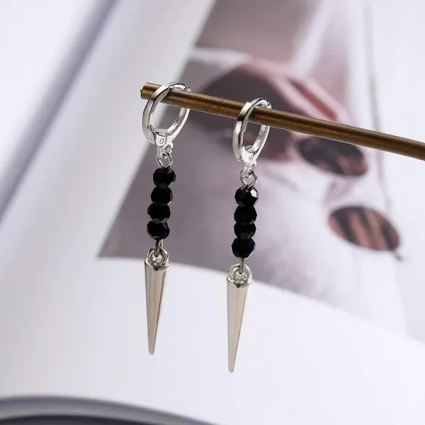 imageBlingsoul Dragon Earrings for Women  Black Dangle Sword Earrings Spike Jewelry Gifts for WomenLong Earrings