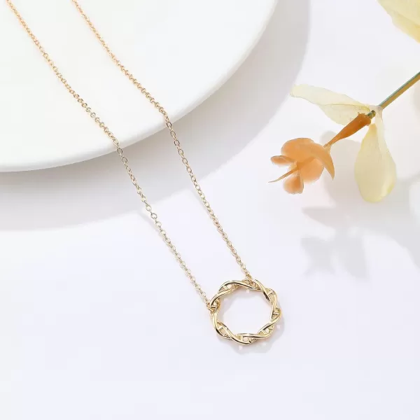 imageBlingsoul Pendant Necklace for Women  Stylish Assortment of Elegant Pendants Fashion Necklaces for Women Jewelry GiftCircle Necklace