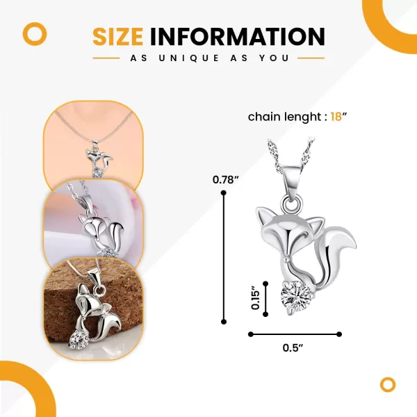 imageBlingsoul Pendant Necklace for Women  Stylish Assortment of Elegant Pendants Fashion Necklaces for Women Jewelry GiftFox Necklace