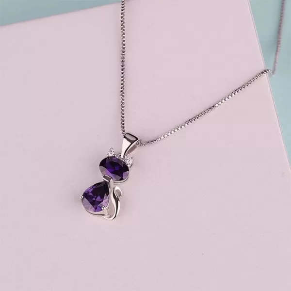 imageBlingsoul Pendant Necklace for Women  Stylish Assortment of Elegant Pendants Fashion Necklaces for Women Jewelry GiftPurple Necklace