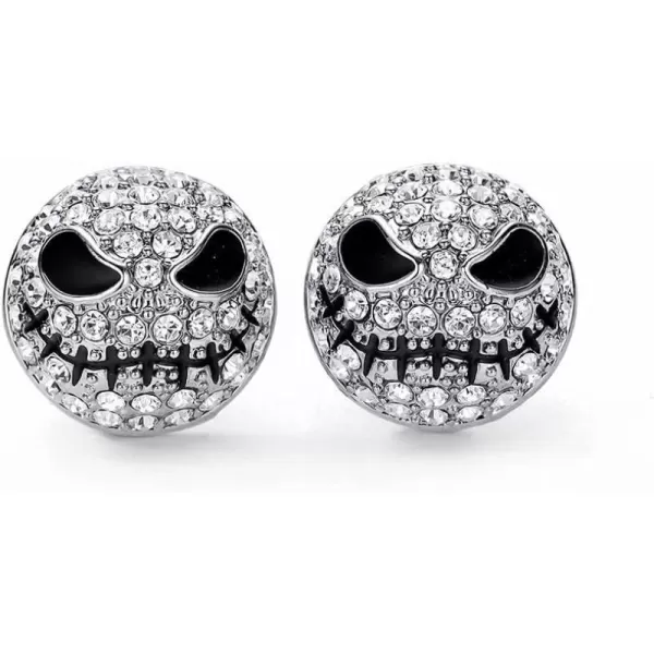 imageBlingsoul Mare Night Horror Skull Earrings  Before Christmas Skellington Crystal Pave JewelryMare Night Earrings