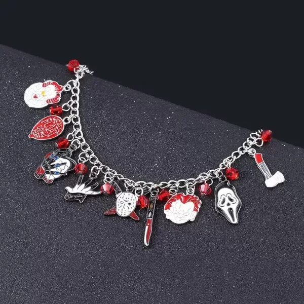 imageBlingsoul Womens Charm Bracelets  Horror Movies Jewelry Merchandise for WomenHorror Charm Bracelet