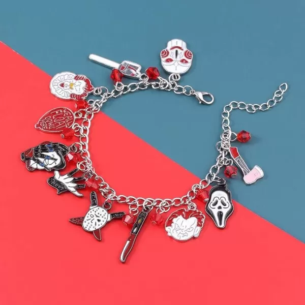 imageBlingsoul Womens Charm Bracelets  Horror Movies Jewelry Merchandise for WomenHorror Charm Bracelet