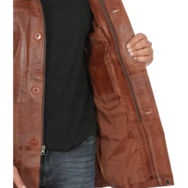 imageBlingsoul Leather Car Coats For Men  BlackBrown Real Leather Jacket MenBristol  Tan Jacket