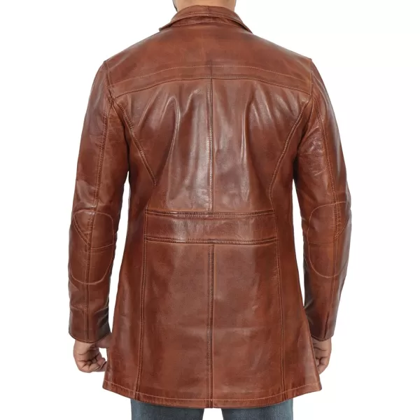 imageBlingsoul Leather Car Coats For Men  BlackBrown Real Leather Jacket MenBristol  Tan Jacket