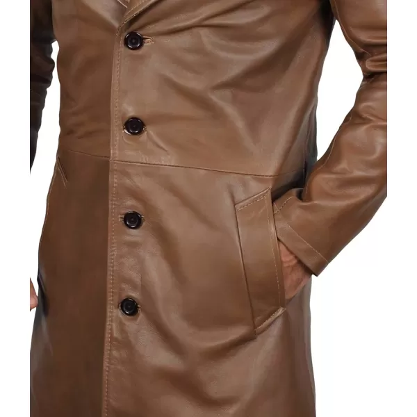 imageBlingsoul Leather Car Coats For Men  BlackBrown Real Leather Jacket MenJackson  Brown Car Coat