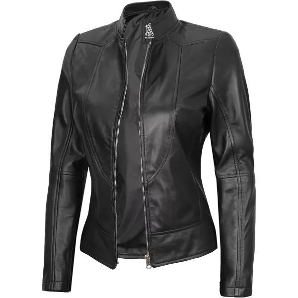 imageBlingsoul DISC Leather Motorcycle Jacket Women  1300874 Amy Black L