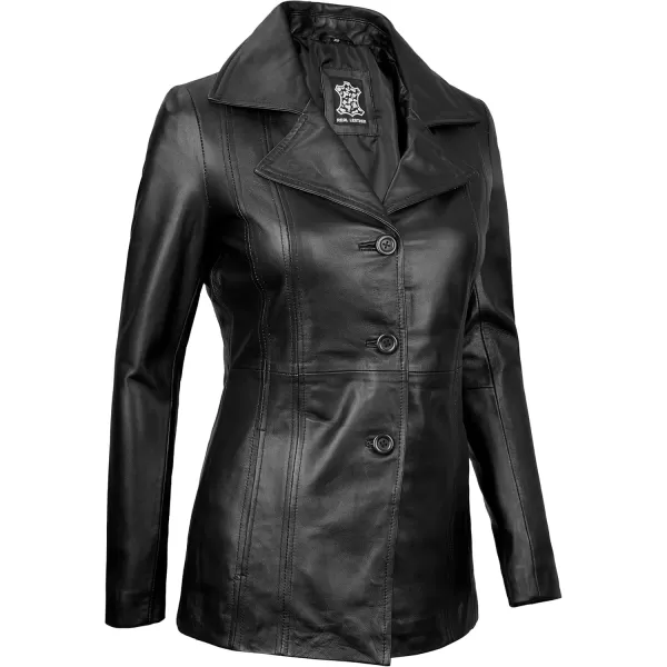 imageBlingsoul Leather Blazer Jacket Women  Leather Car Coats For WomenBitonto  Black Jacket