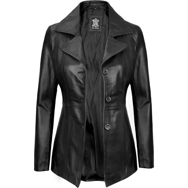 imageBlingsoul Leather Blazer Jacket Women  Leather Car Coats For WomenBitonto  Black Jacket