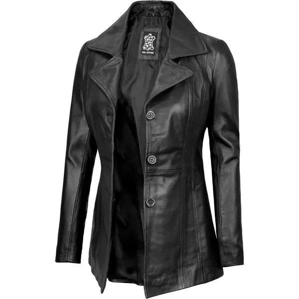 imageBlingsoul Leather Blazer Jacket Women  Leather Car Coats For WomenBitonto  Black Jacket