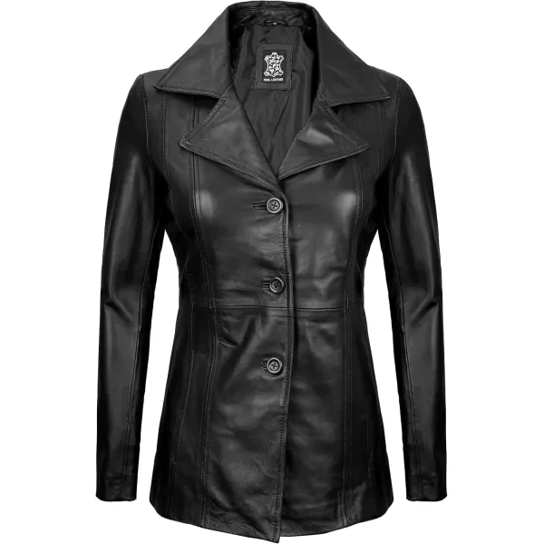 imageBlingsoul Leather Blazer Jacket Women  Leather Car Coats For WomenBitonto  Black Jacket